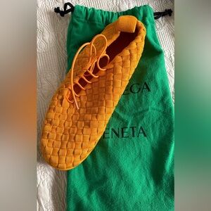 Bottega Veneta Orange Woven Sneakers